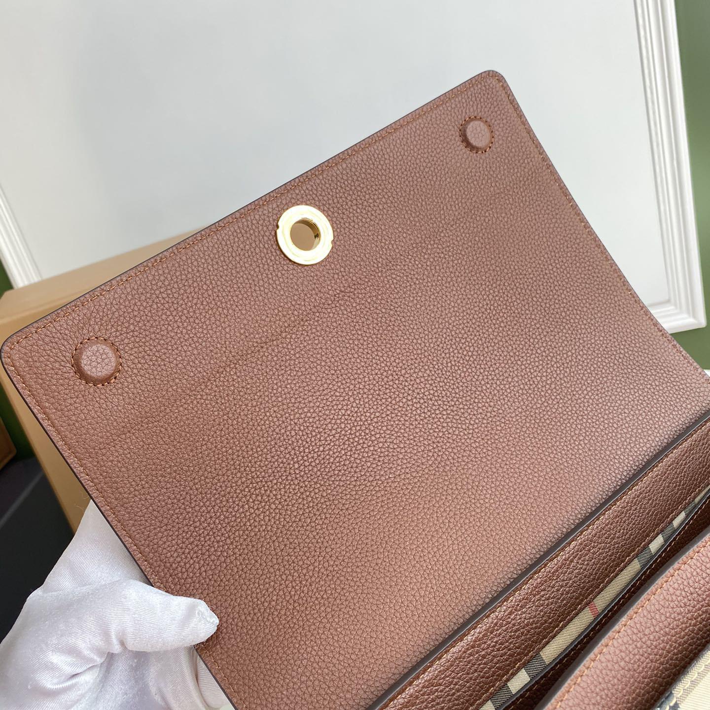 Burberry Vintage Check And Leather Note Crossbody Bag(25-18-8.5CM) - DopestKickz