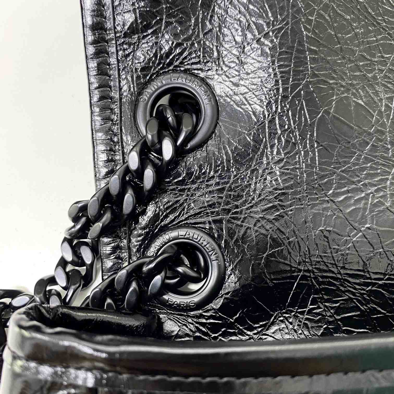 Saint Laurent Niki Medium Chain Bag In Crinkled Vintage Leather  - DopestKickz
