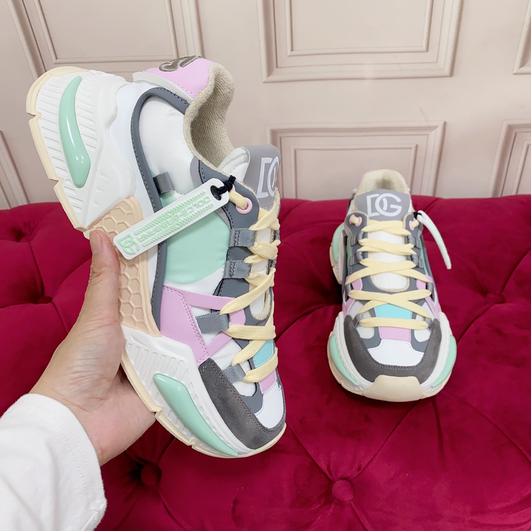 Dolce & Gabbana Mixed-Material Airmaster Sneakers - DopestKickz