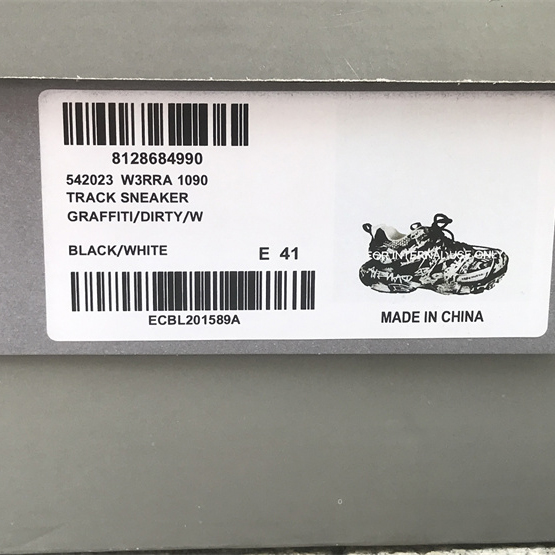 Balenciaga Track Graffiti Sneaker In Black - DopestKickz