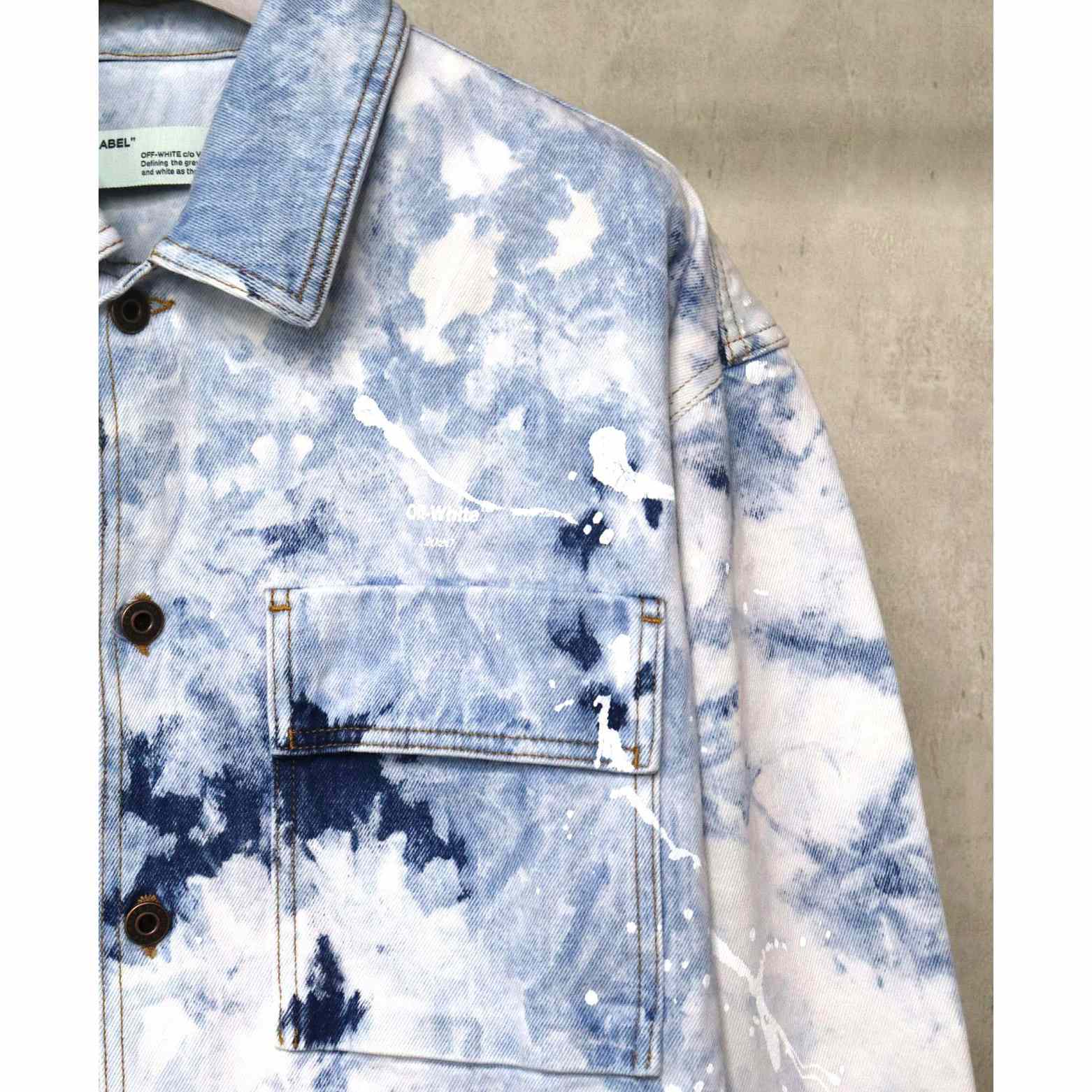Off-White Men's Skater Heaven Denim Jacket - DopestKickz