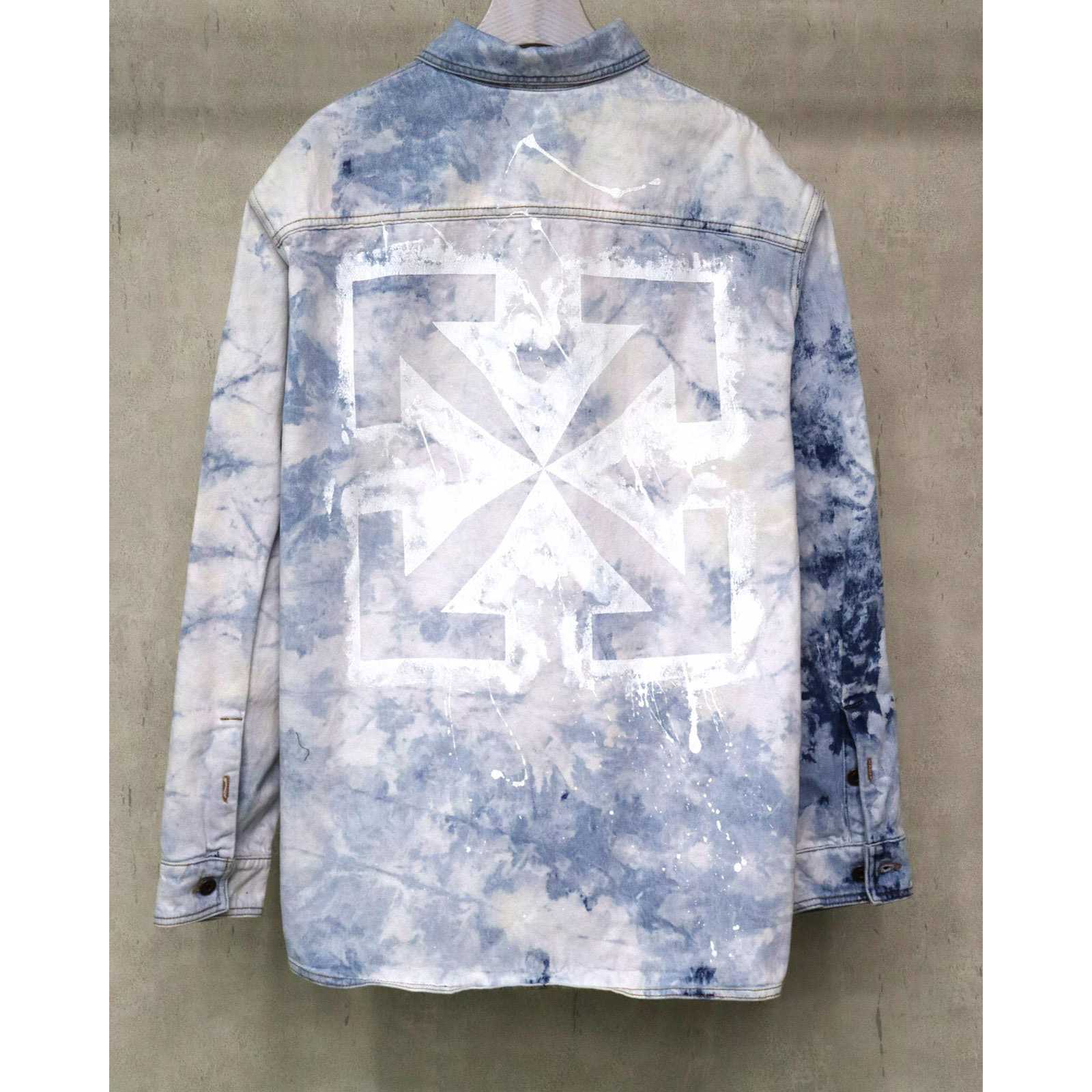 Off-White Men's Skater Heaven Denim Jacket - DopestKickz