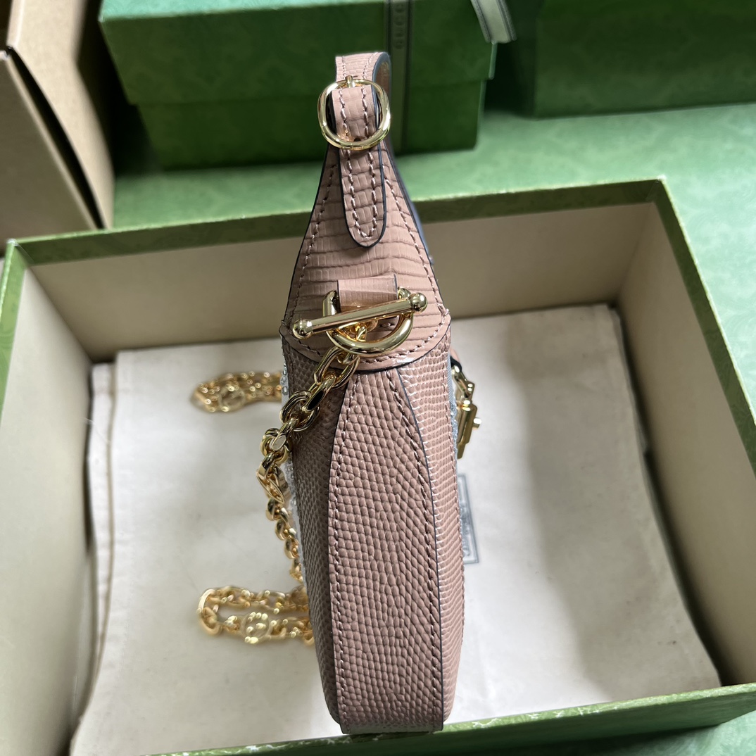 Gucci Jackie 1961 Mini Crystal GG Lizard Bag  (19x13x3cm) - DopestKickz