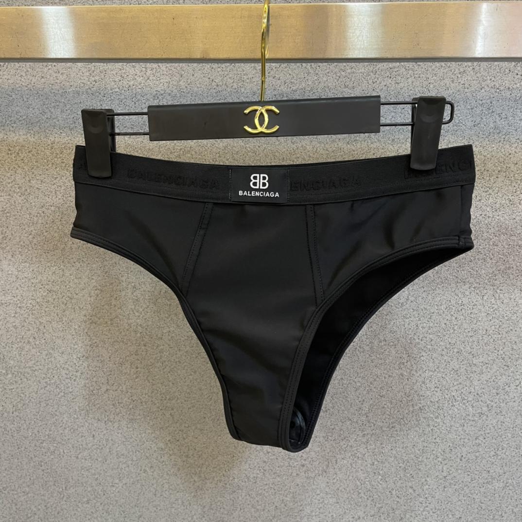 Balenciaga Sporty Bikini Set In Black - DopestKickz