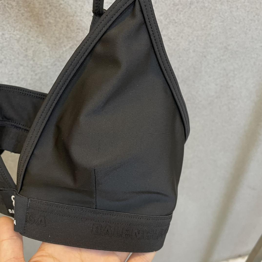 Balenciaga Sporty Bikini Set In Black - DopestKickz