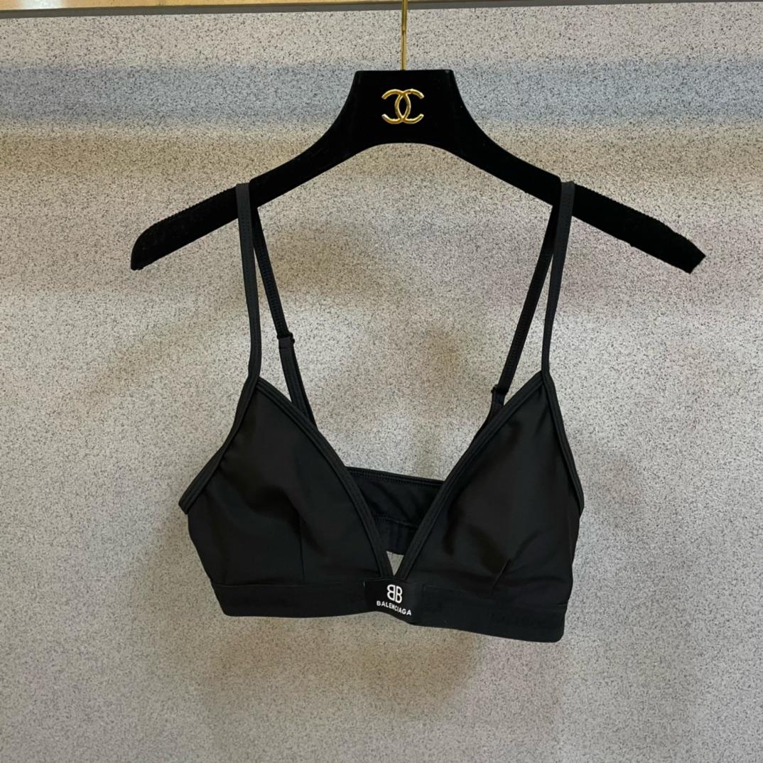 Balenciaga Sporty Bikini Set In Black - DopestKickz