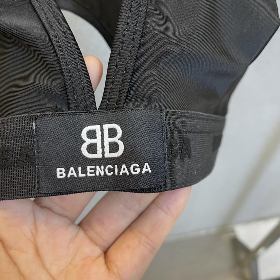 Balenciaga Sporty Bikini Set In Black - DopestKickz