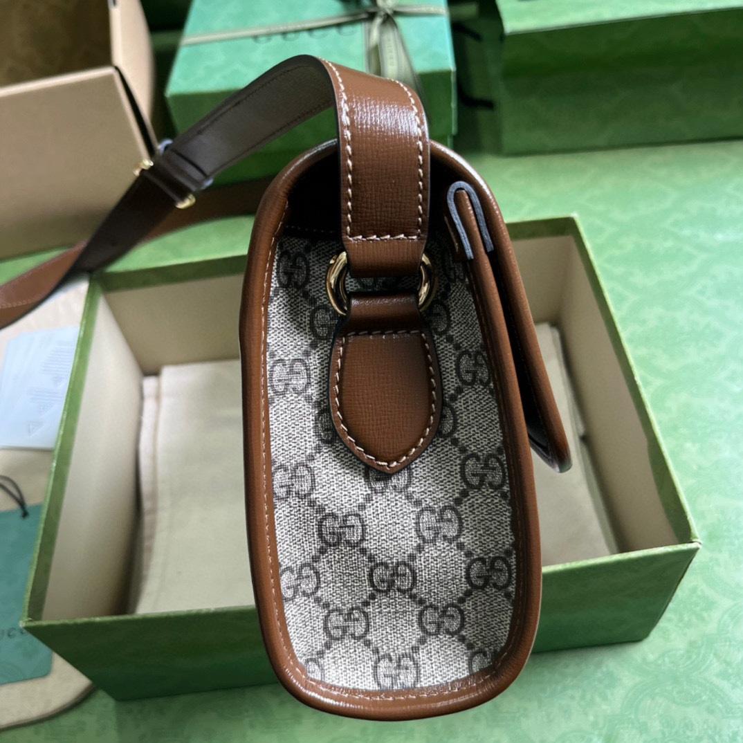 Gucci GG Messenger Bag With Interlocking G(25.4-17-7.8cm)    - DopestKickz