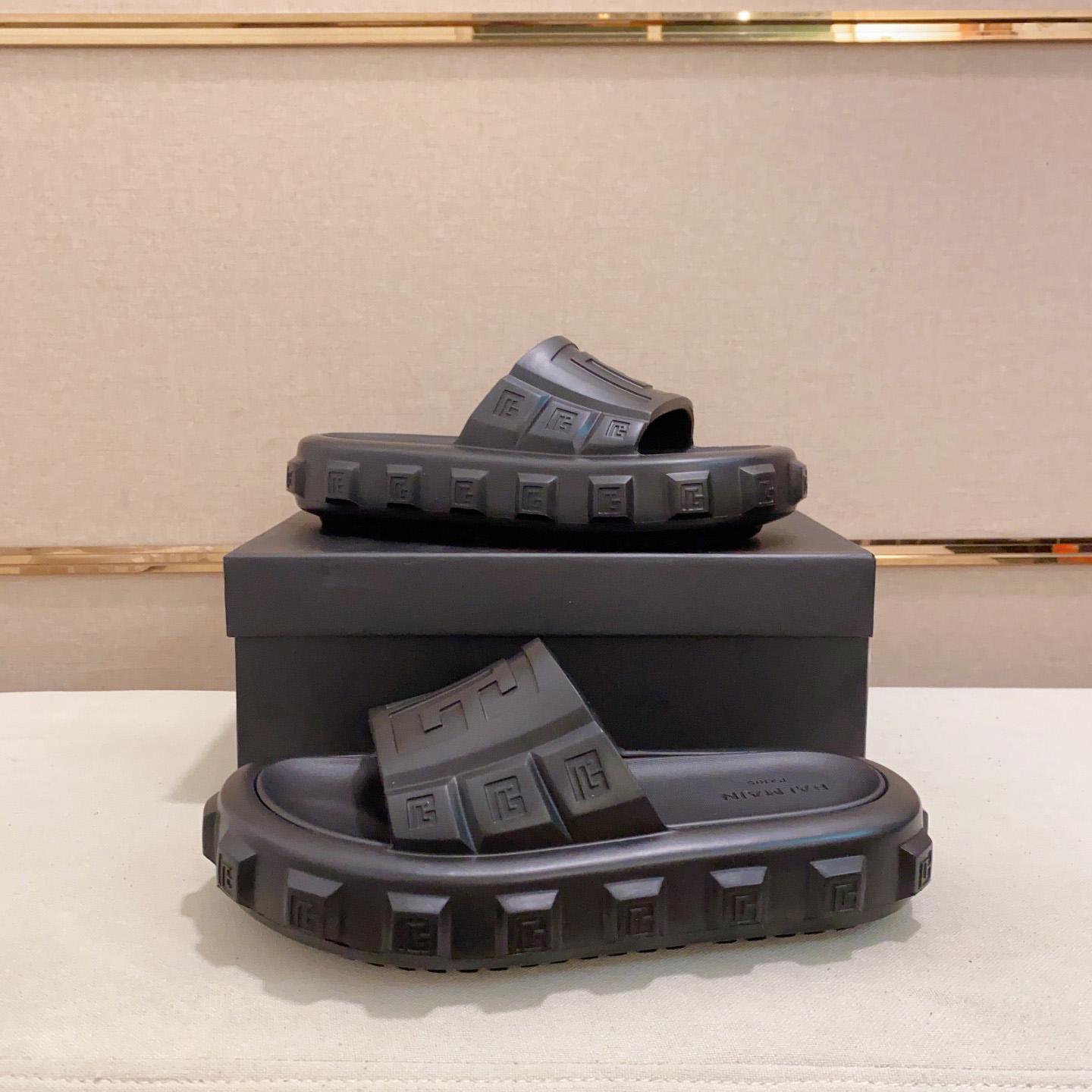 Balmain Embossed-logo Detail Slides - DopestKickz