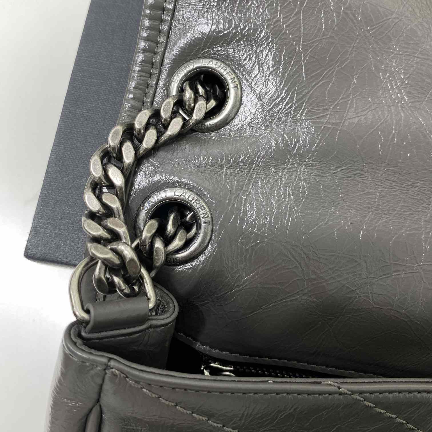 Saint Laurent Niki Medium Chain Bag In Crinkled Vintage Leather  - DopestKickz