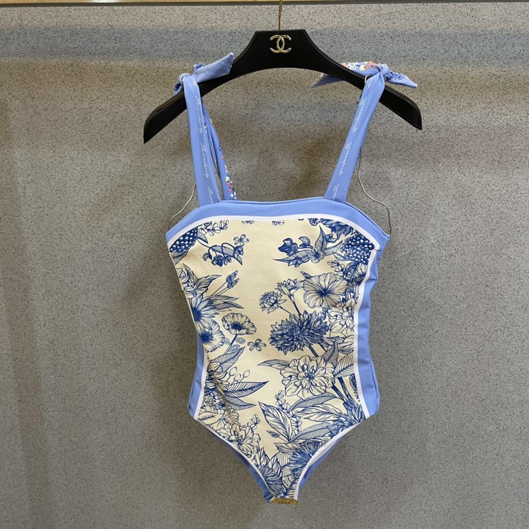 Gucci Visual Mood Reversible Tie-shoulder One Piece Swimsuit - DopestKickz