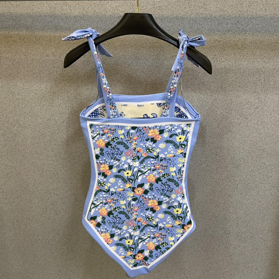 Gucci Visual Mood Reversible Tie-shoulder One Piece Swimsuit - DopestKickz