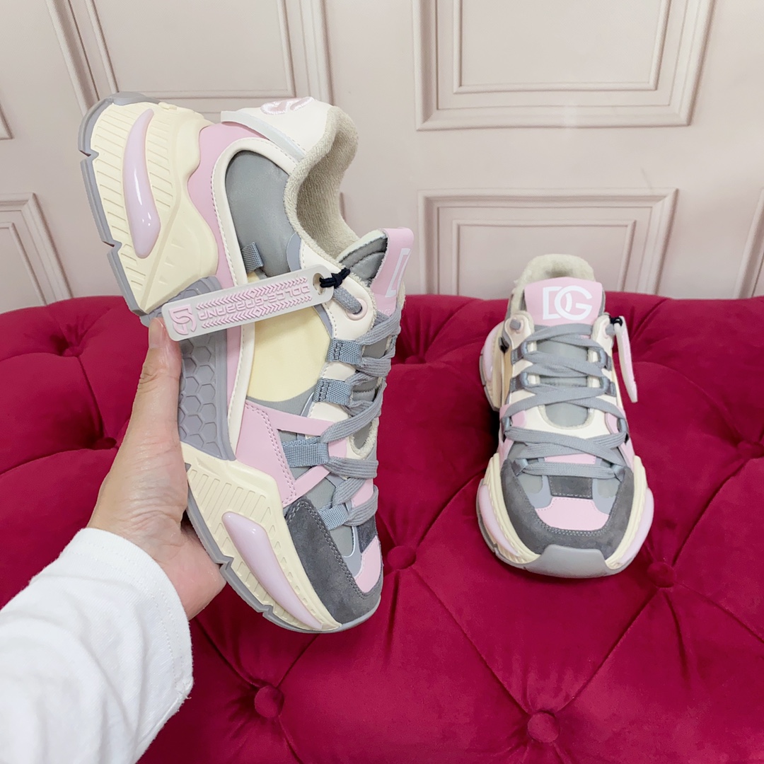 Dolce & Gabbana Mixed-Material Airmaster Sneakers - DopestKickz