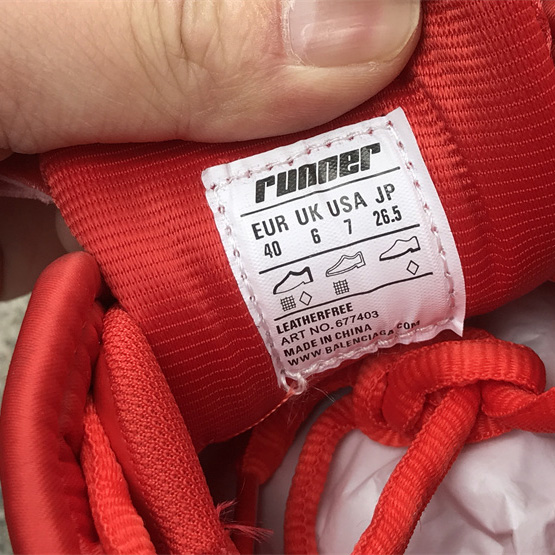 Balenciaga Runner Sneaker In Red - DopestKickz