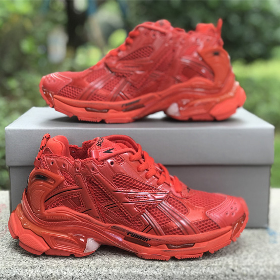 Balenciaga Runner Sneaker In Red - DopestKickz
