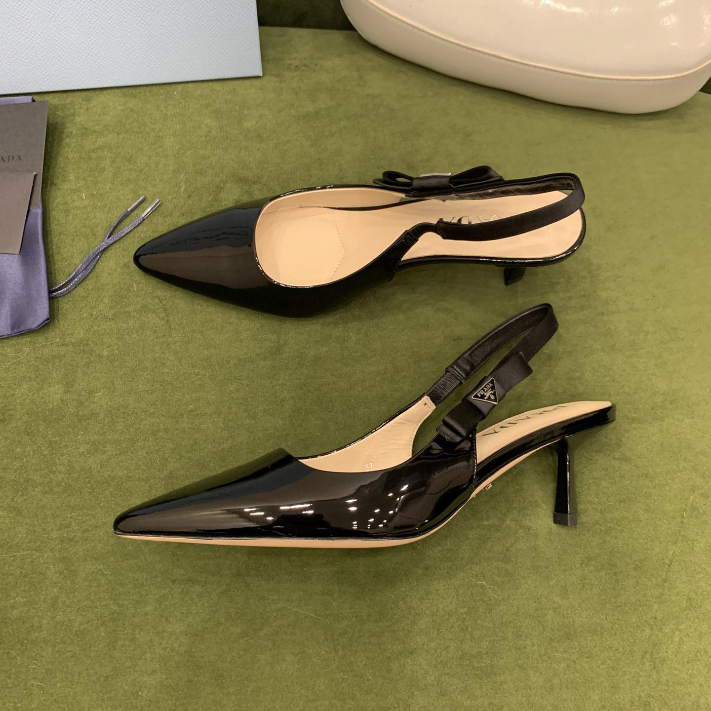 Prada Patent Leather Slingbacks - DopestKickz