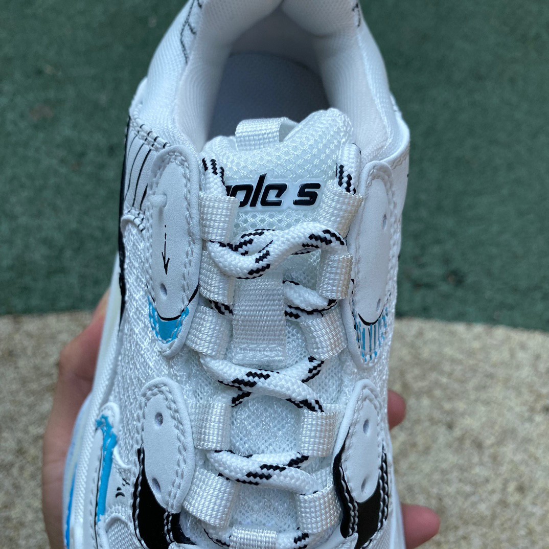 Balenciaga Triple S Sketch Sneaker In White - DopestKickz
