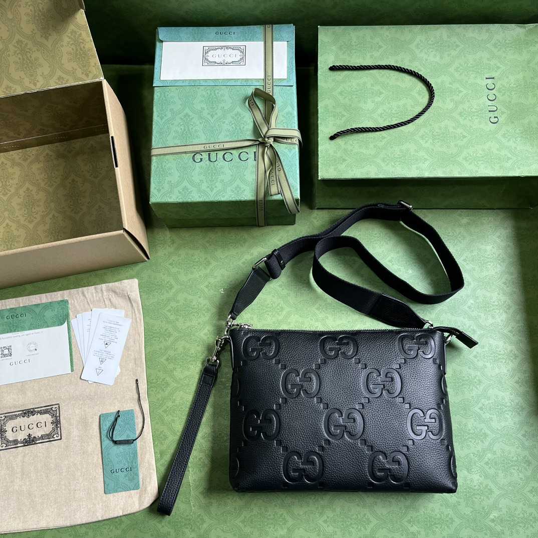 Gucci Jumbo GG Medium Messenger Bag(31-24.5-5cm) - DopestKickz