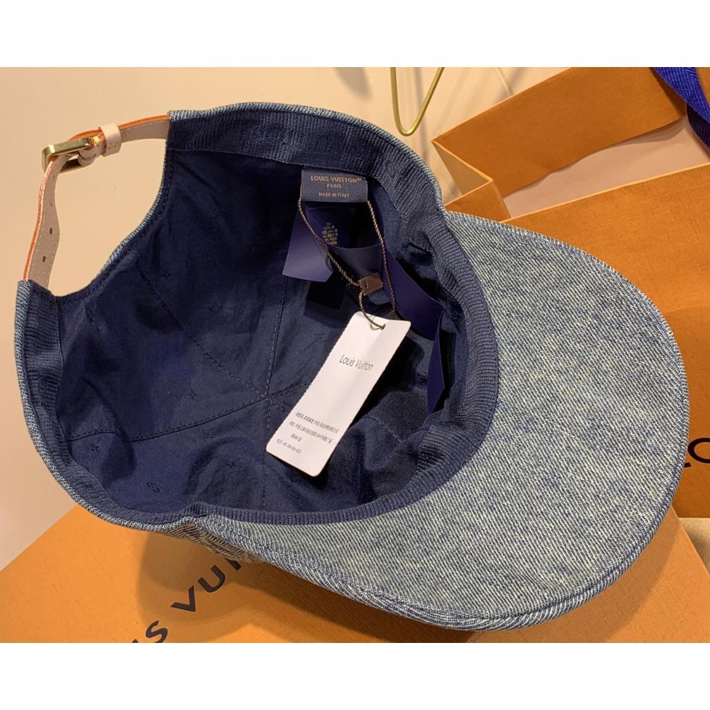 Louis Vuitton Monogram Washed Denim Cap - DopestKickz