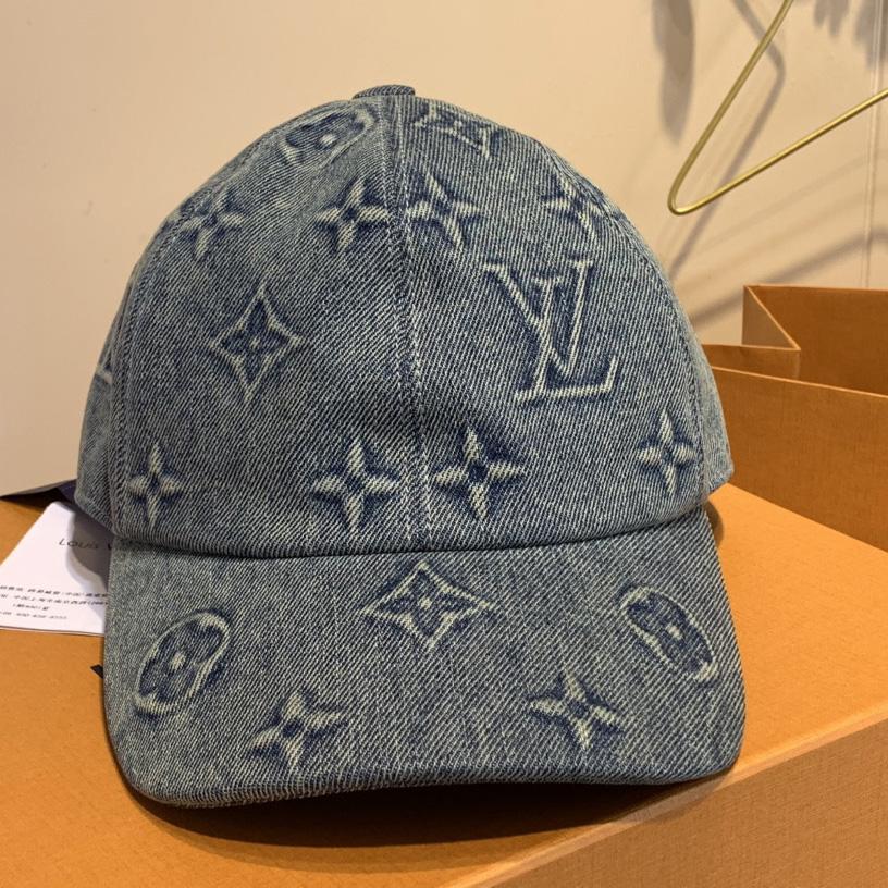 Louis Vuitton Monogram Washed Denim Cap - DopestKickz