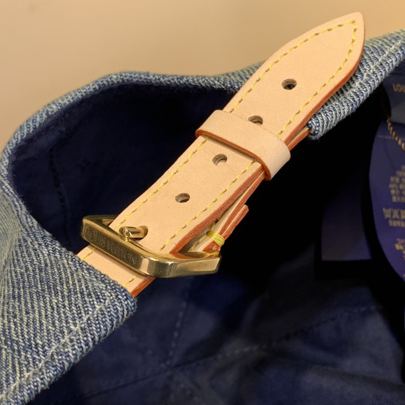 Louis Vuitton Monogram Washed Denim Cap - DopestKickz