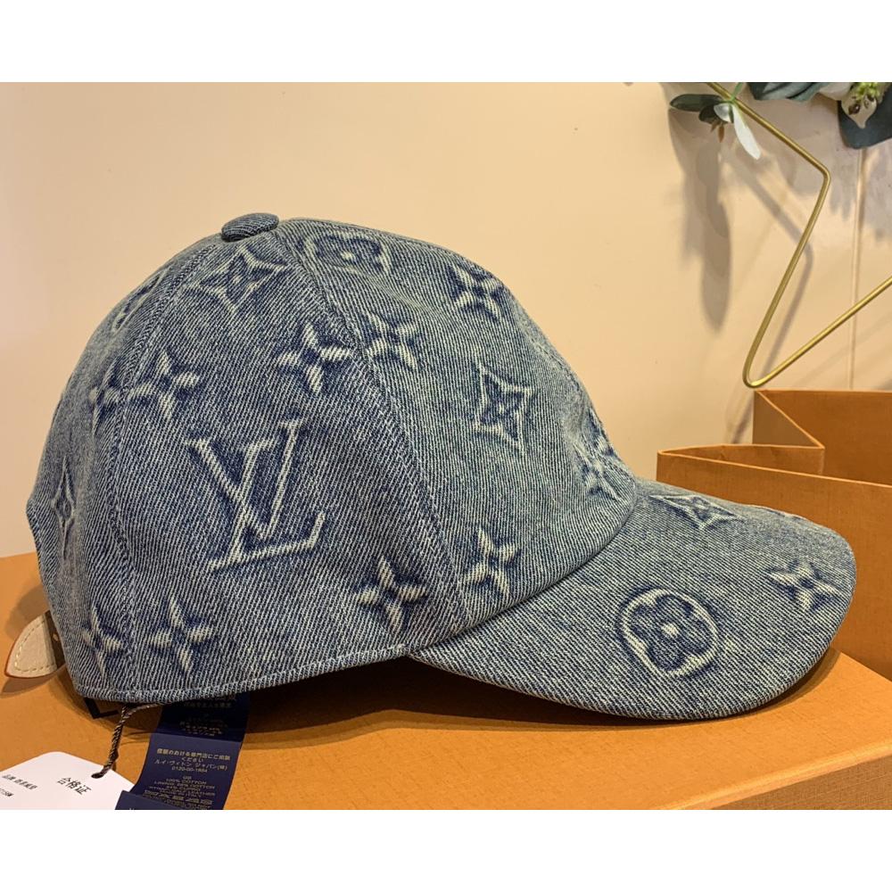 Louis Vuitton Monogram Washed Denim Cap - DopestKickz