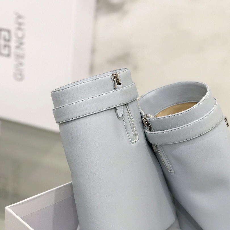 Givenchy Shark Lock Ankle Boots In Leather - DopestKickz