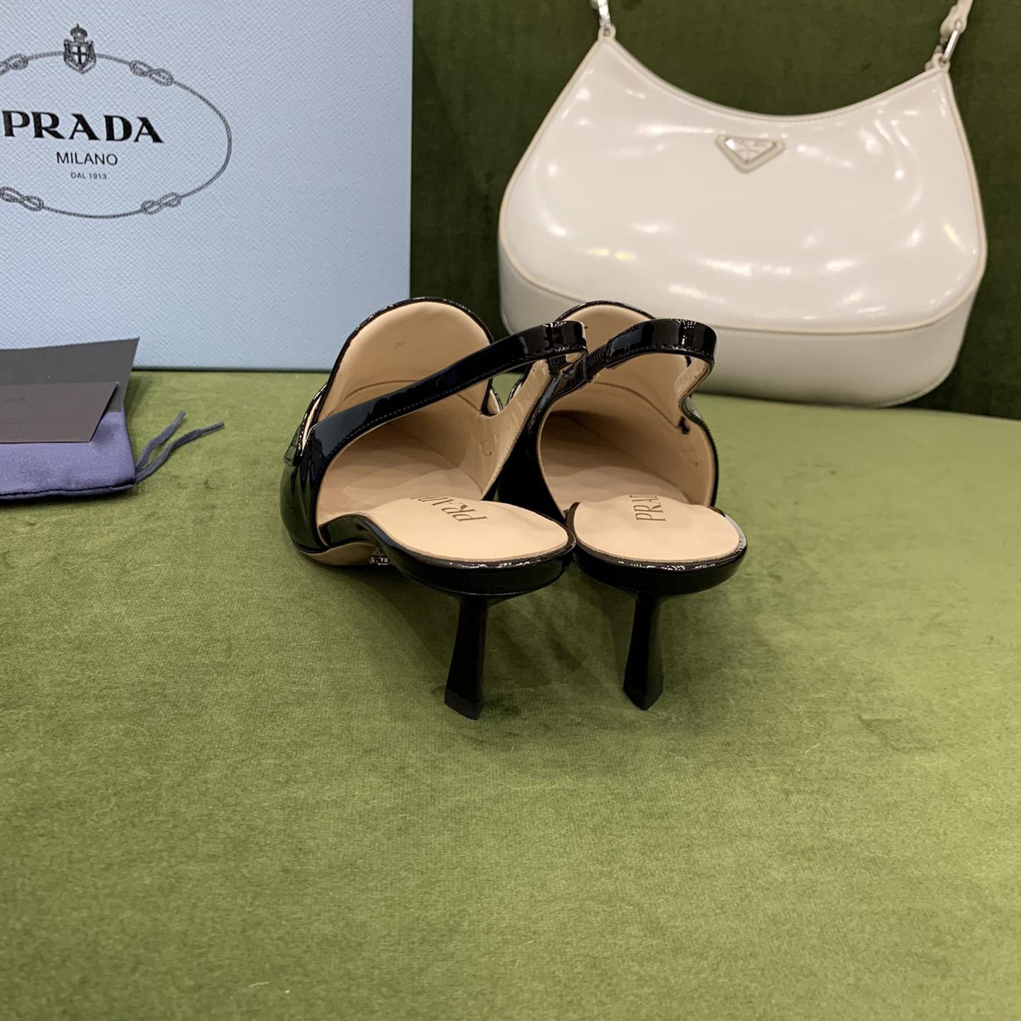 Prada Patent Leather Slingbacks - DopestKickz