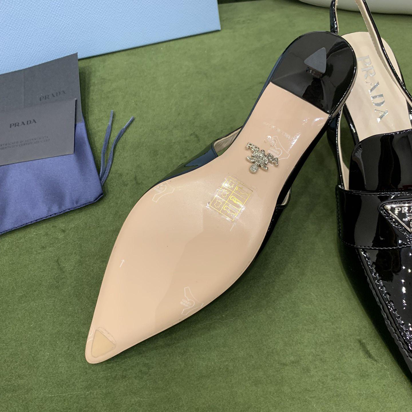 Prada Patent Leather Slingbacks - DopestKickz