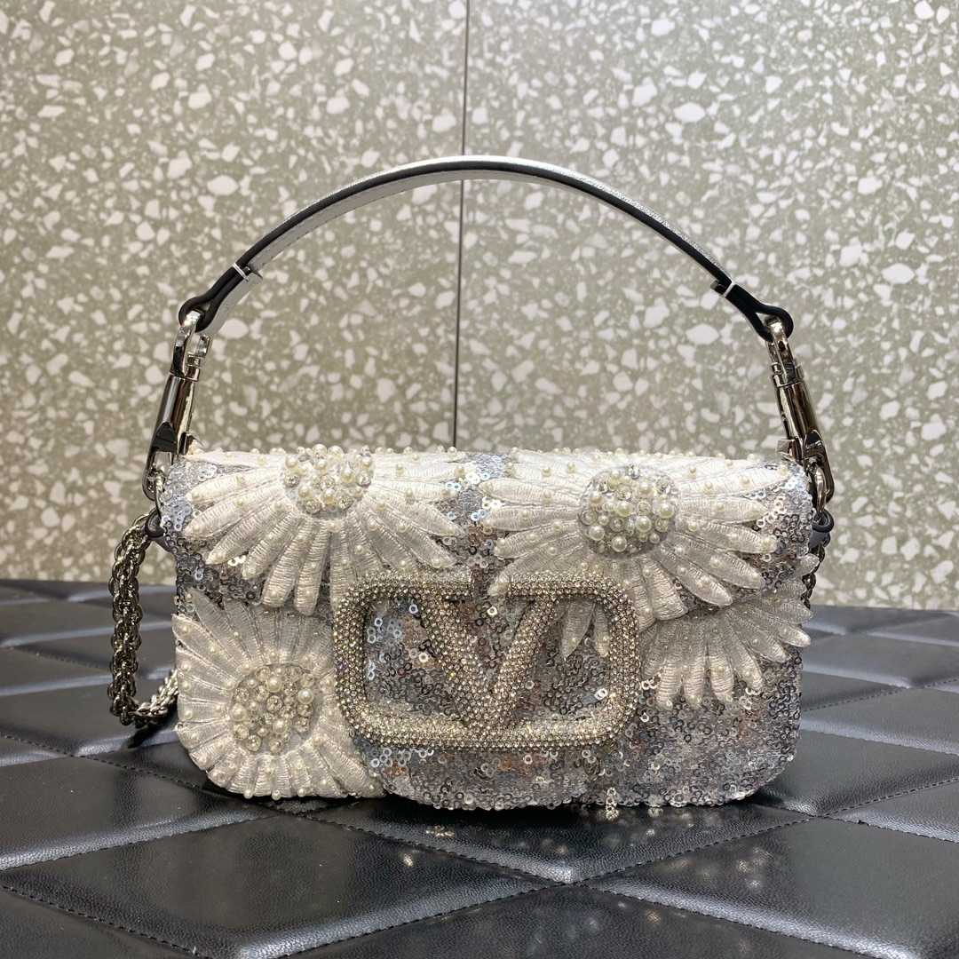 Valenti Locò Small Shoulder Bag With Floral Motif Embroidery - DopestKickz