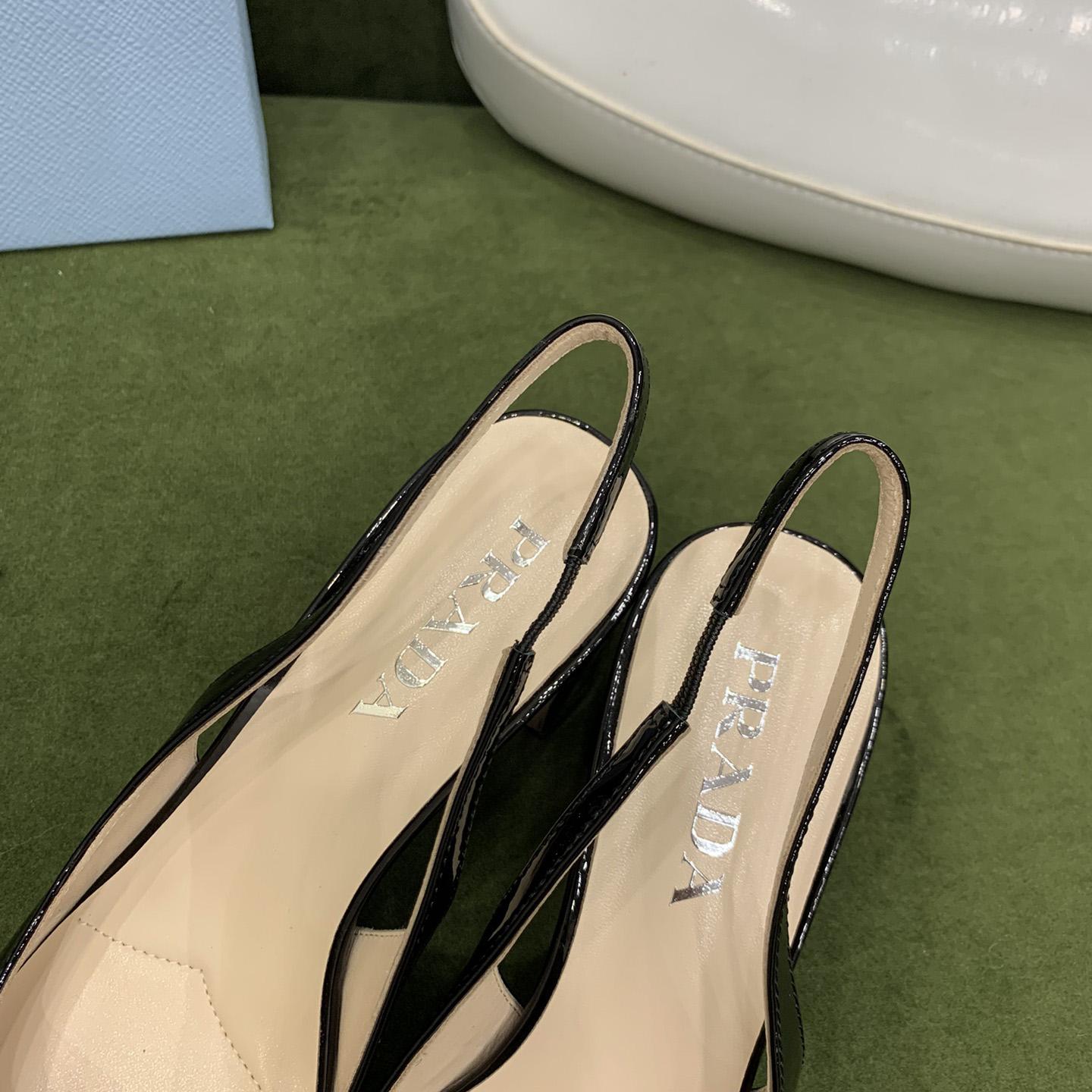 Prada Patent-leather Slingback Pumps - DopestKickz