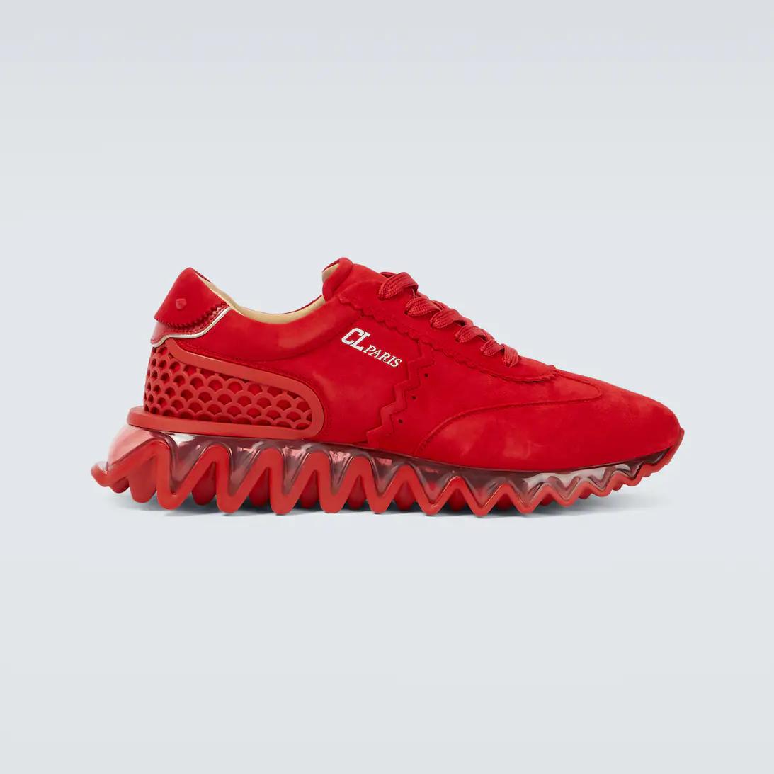 Christian Louboutin Loubishark Suede Sneakers - DopestKickz