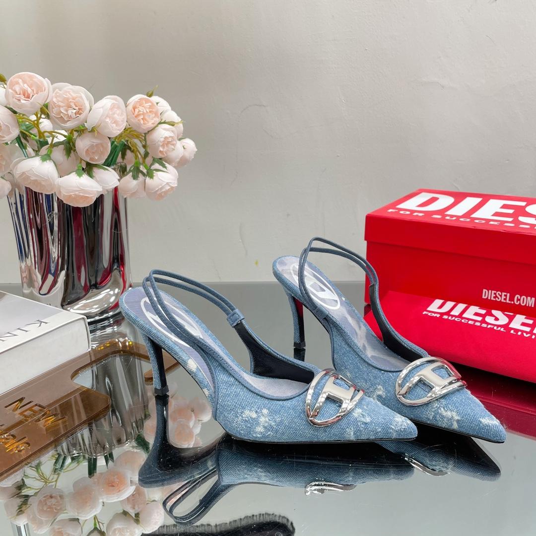 Diesel Women's Blue Venus Heels - DopestKickz