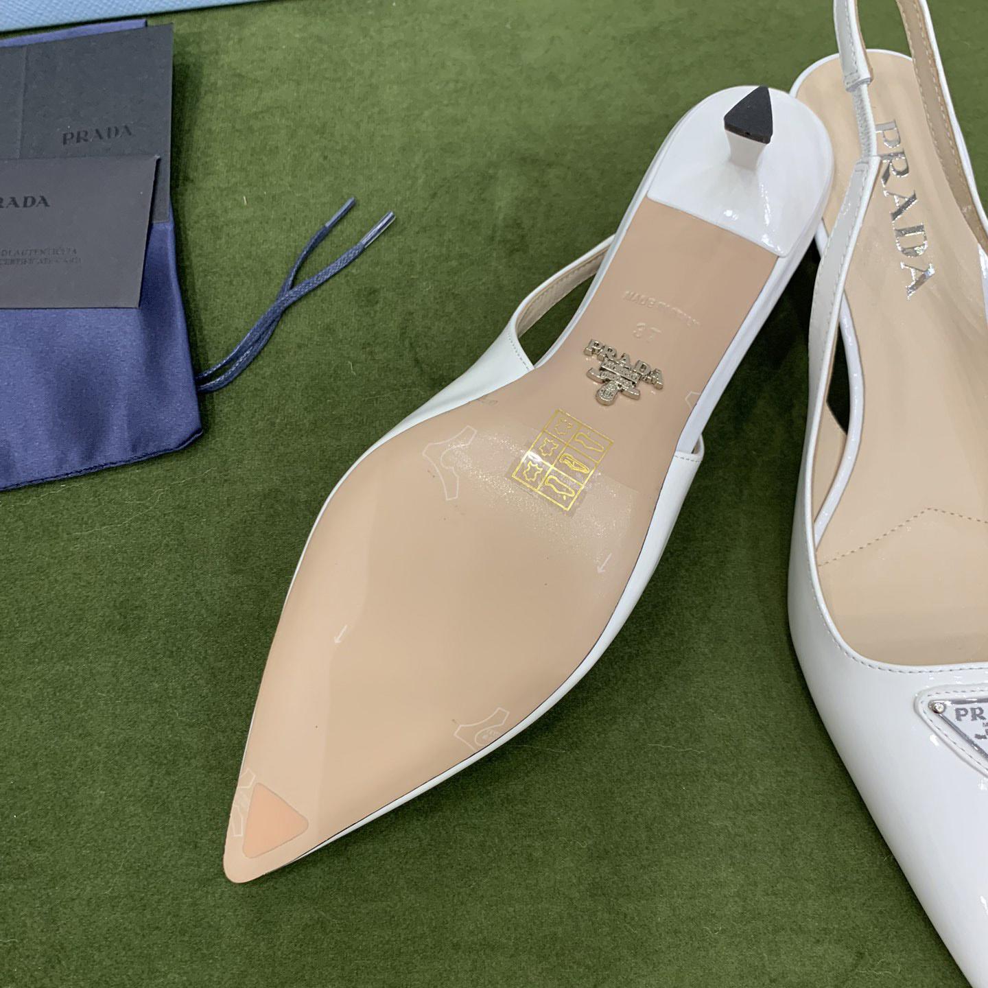 Prada Patent-leather Slingback Pumps - DopestKickz