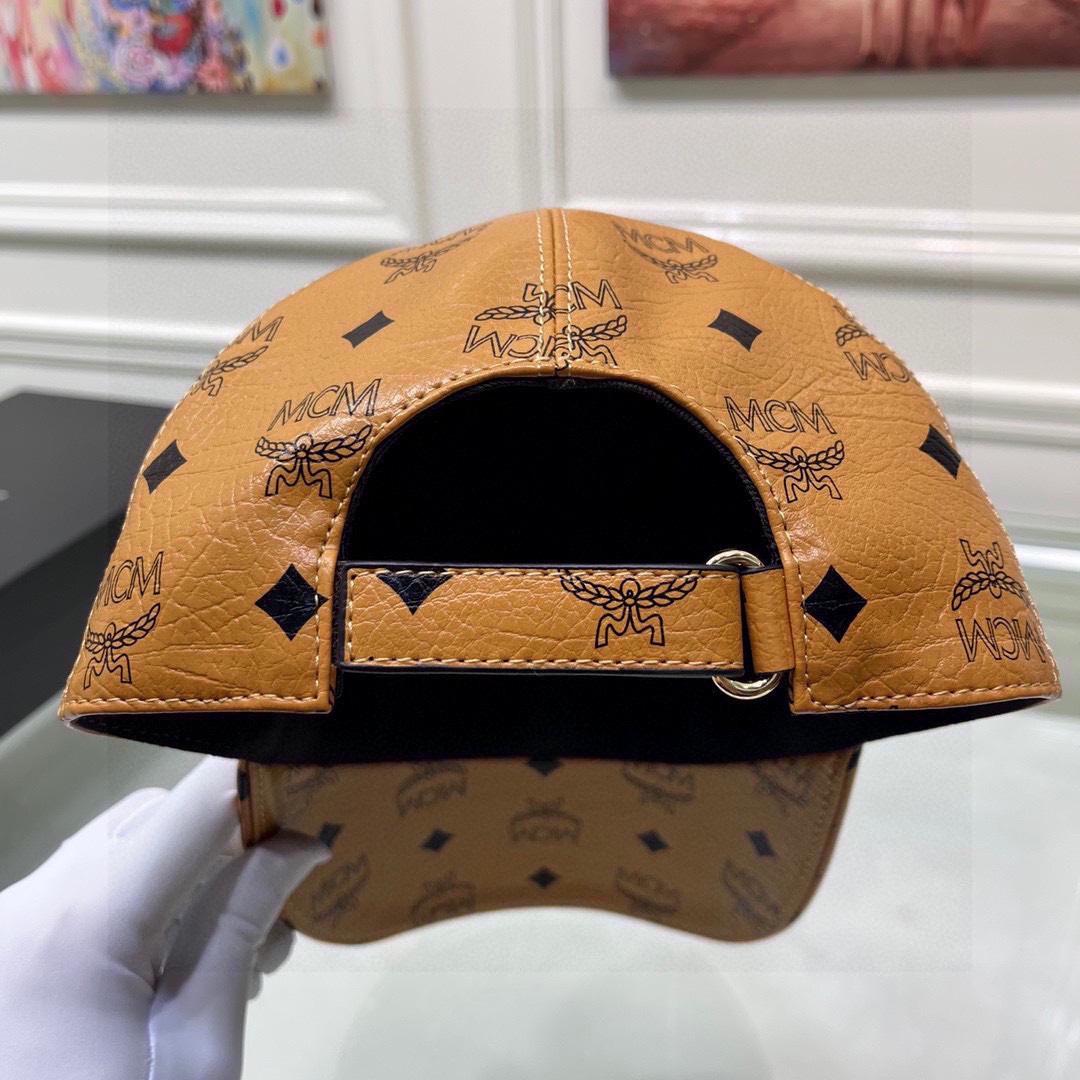 MCM Faux-leather Logo-print Cap - DopestKickz
