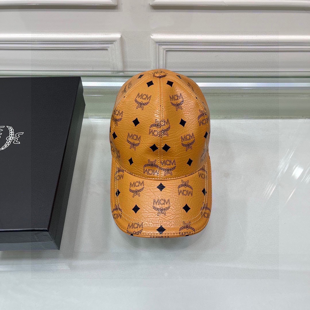 MCM Faux-leather Logo-print Cap - DopestKickz