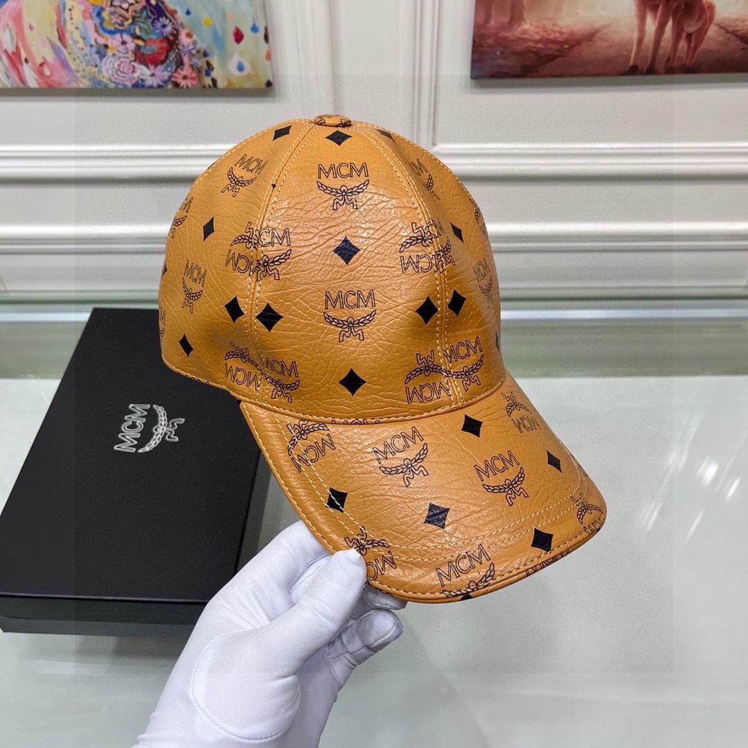 MCM Faux-leather Logo-print Cap - DopestKickz