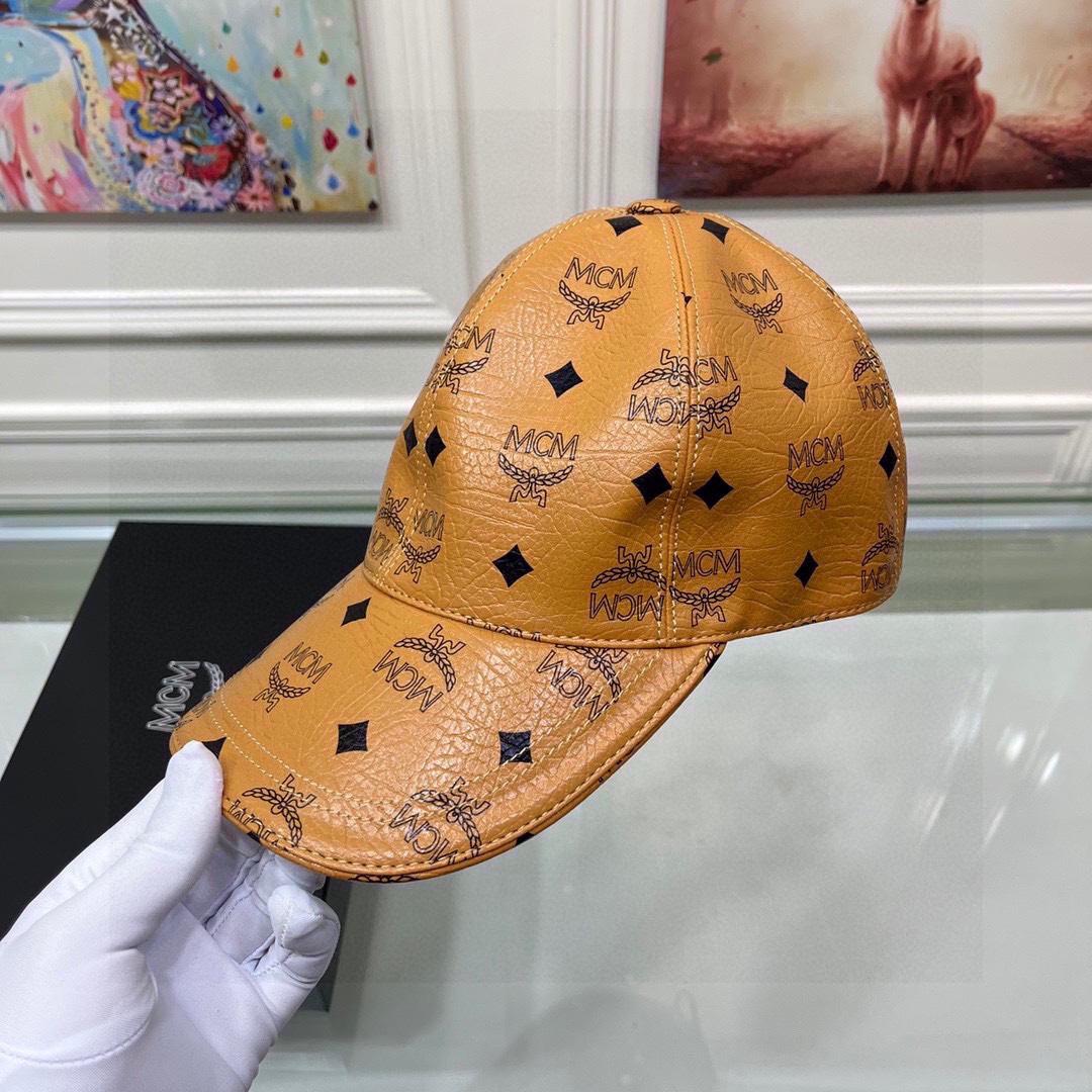 MCM Faux-leather Logo-print Cap - DopestKickz