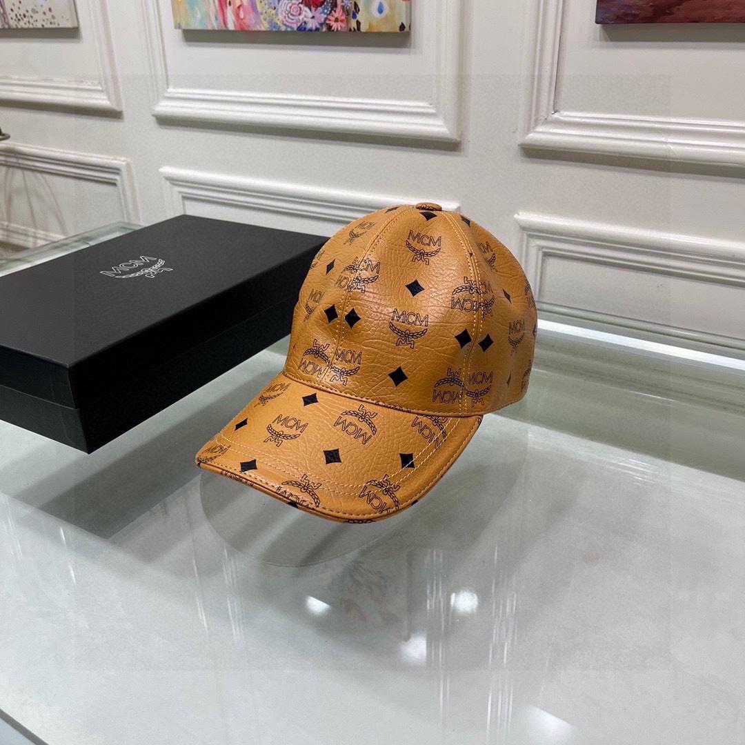 MCM Faux-leather Logo-print Cap - DopestKickz