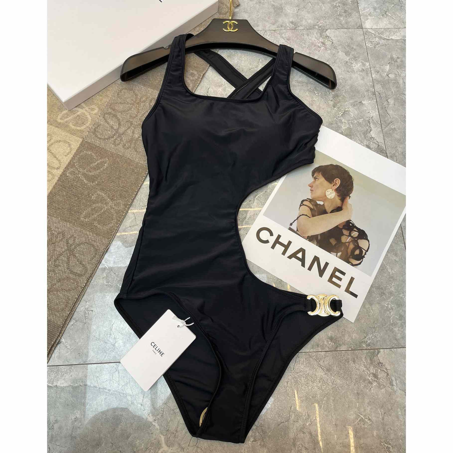 Celine Triomphe Swimsuit In Matte Jersey - DopestKickz