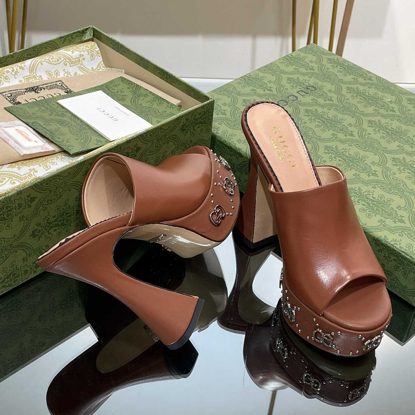 Gucci Women's Platform Slide Sandal - DopestKickz