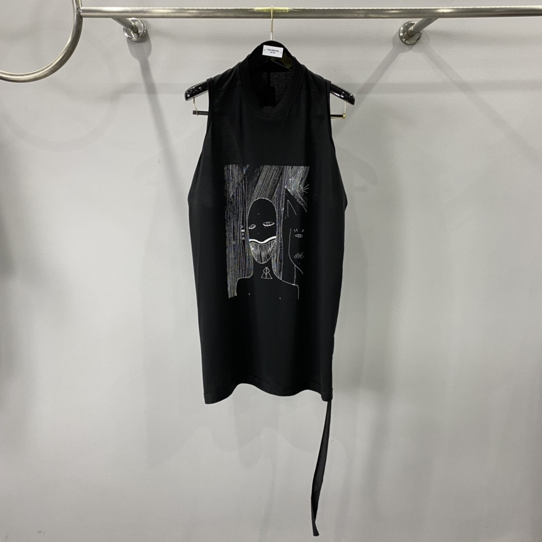 Rick Owens Graphic-print Cotton Vest - DopestKickz