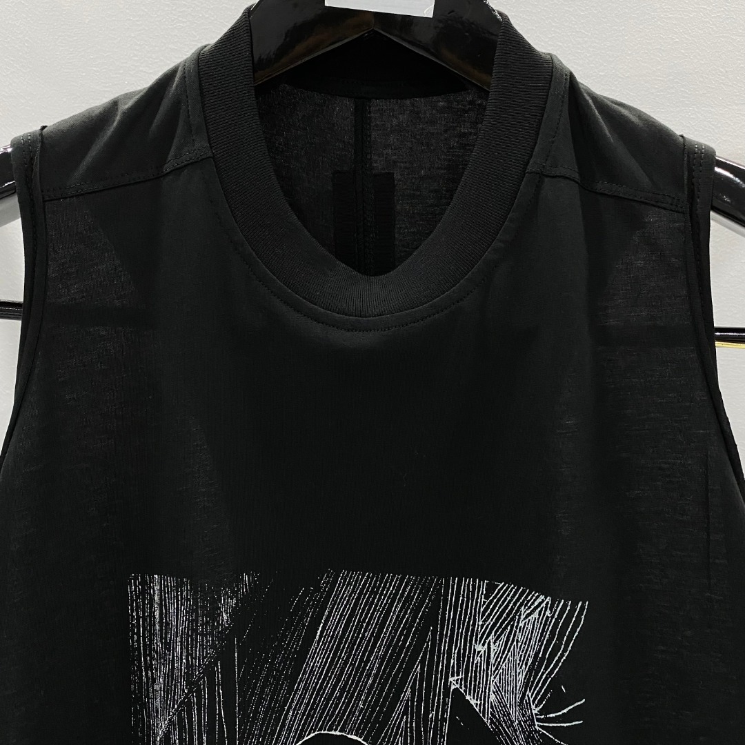 Rick Owens Graphic-print Cotton Vest - DopestKickz