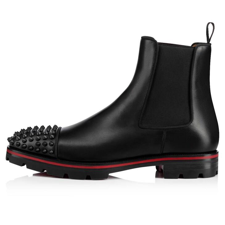 Christian Louboutin Melon Spikes Ankle boots - Calf Leather And Spikes - Black - DopestKickz