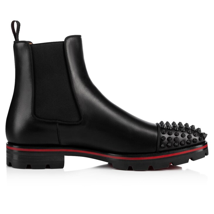 Christian Louboutin Melon Spikes Ankle boots - Calf Leather And Spikes - Black - DopestKickz