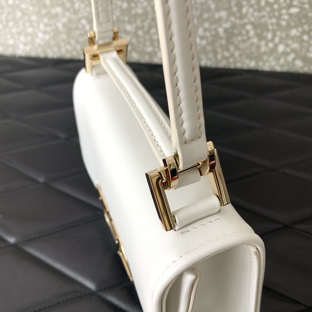 Valenti Small VLogo Type Shoulder Bag In Calfskin - DopestKickz