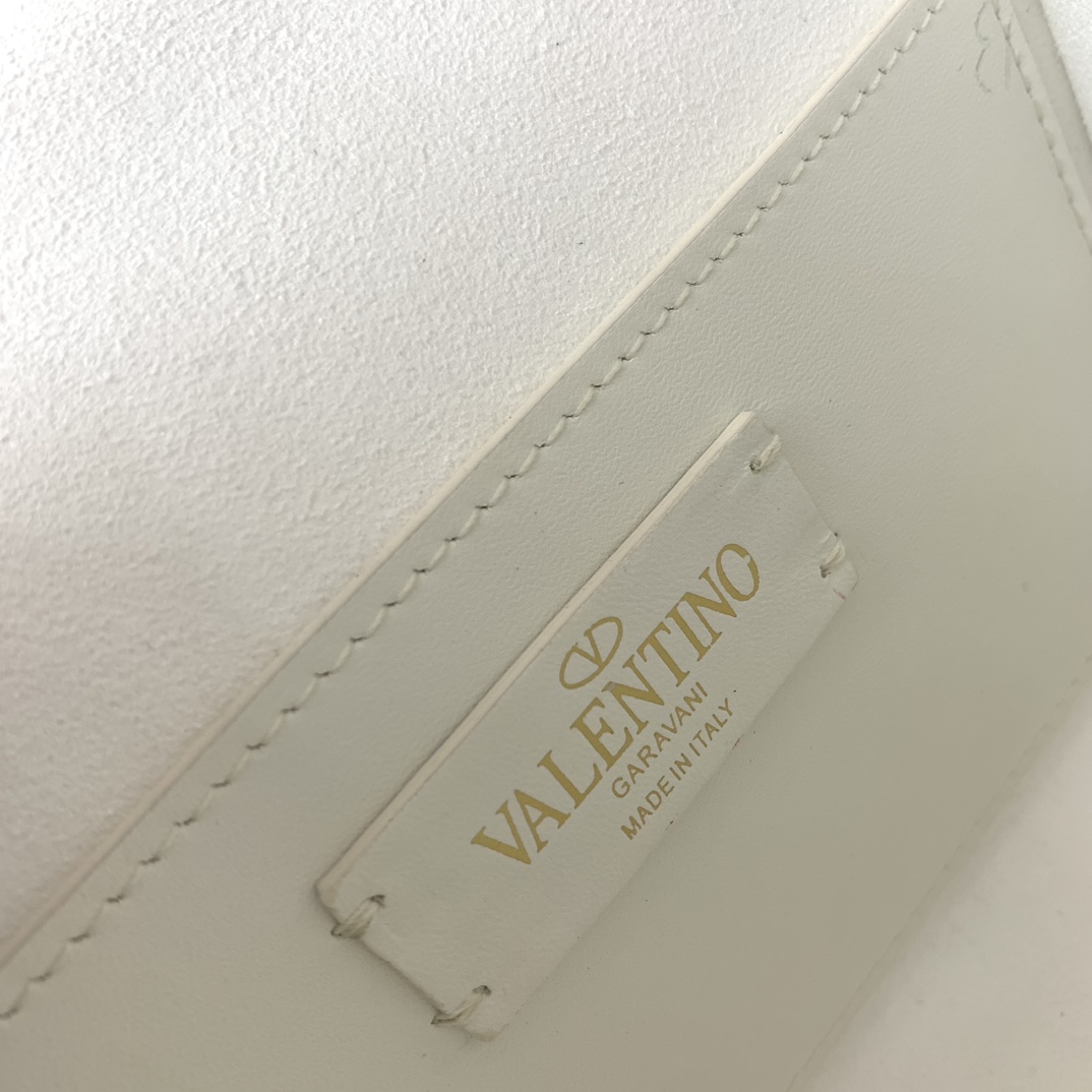 Valenti Small VLogo Type Shoulder Bag In Calfskin - DopestKickz