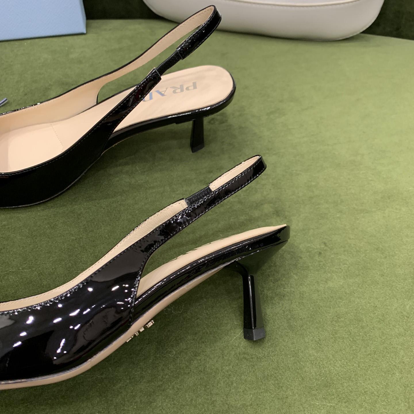 Prada Patent-leather Slingback Pumps - DopestKickz