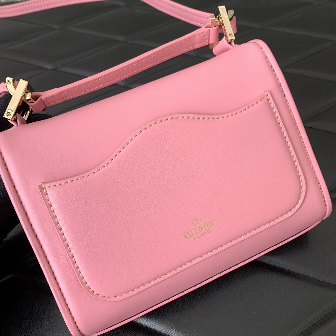 Valenti Small VLogo Type Shoulder Bag In Calfskin - DopestKickz