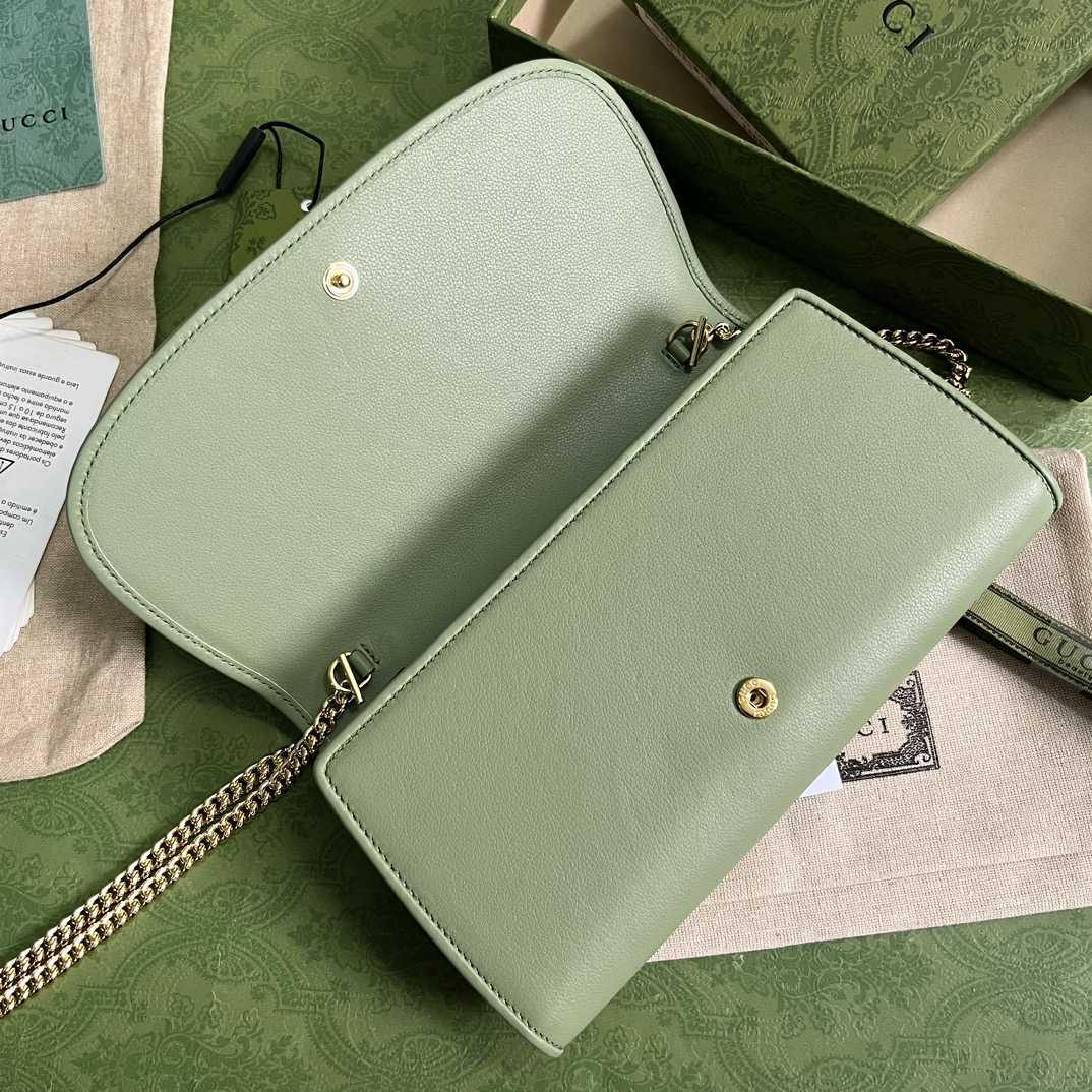 Gucci Blondie Continental Chain Wallet(21x10.5cm) - DopestKickz